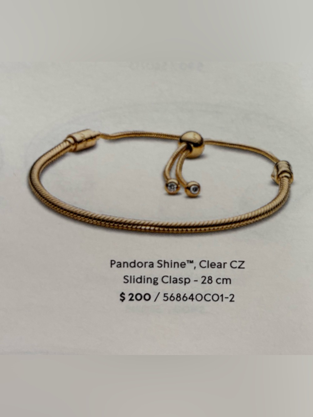 Pandora Shine Gold Bracelet with Clear CZ Accents